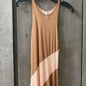 Free People Color Block Mesh Maxi Dress sz XS